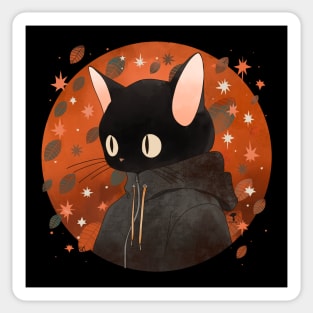 Kitty in a cozy Hoodie Sticker